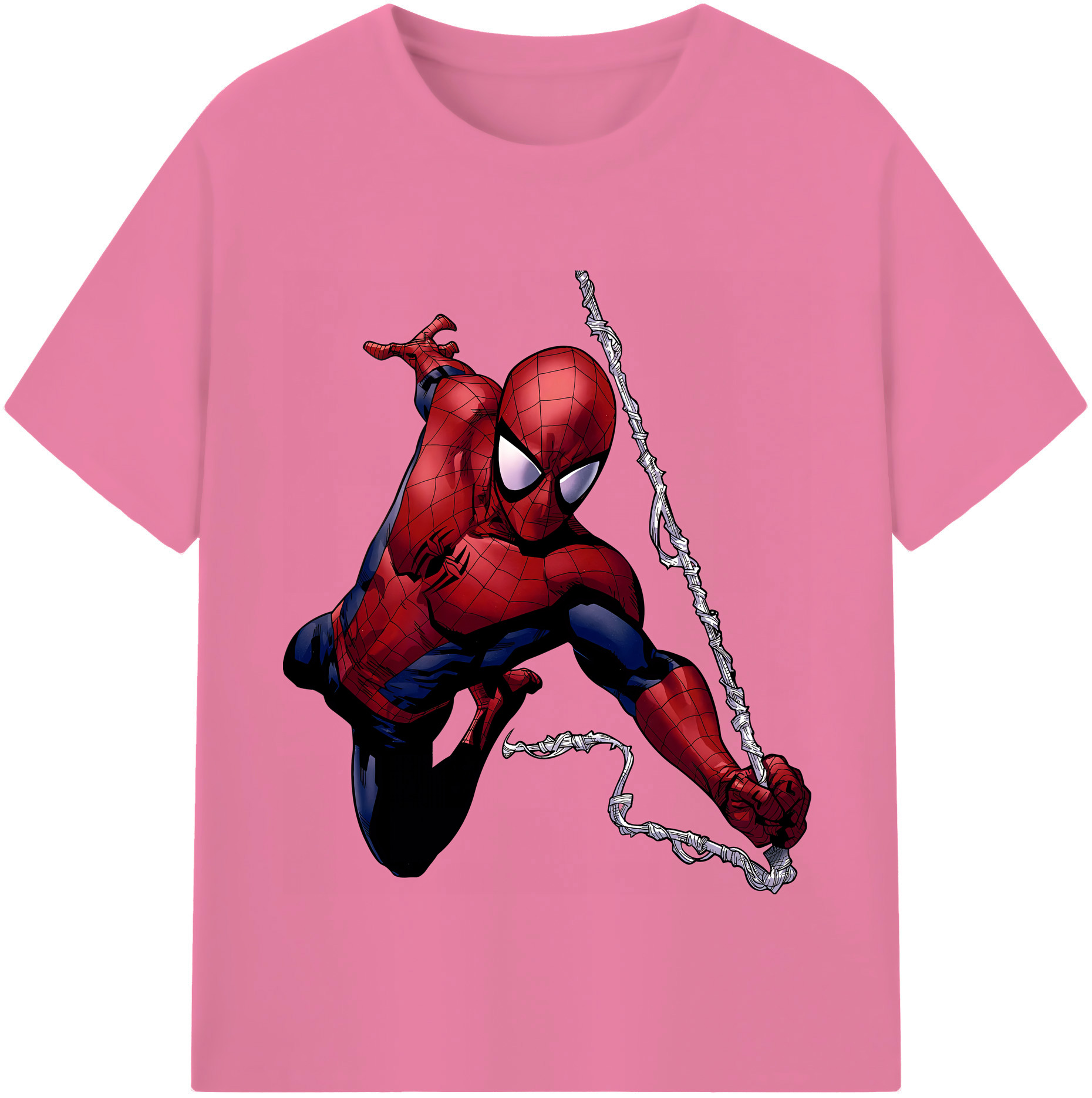 （画像用） Spider Man スパイダーマン 綿100％半袖Tシャツ（フロントプリント）